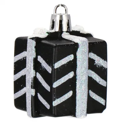 Maxi 77 dielna sada vianočných ozdôb čierna