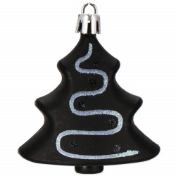 Maxi 77 dielna sada vianočných ozdôb čierna