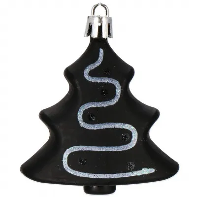 Maxi 77 dielna sada vianočných ozdôb čierna