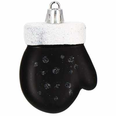 Maxi 77 dielna sada vianočných ozdôb čierna