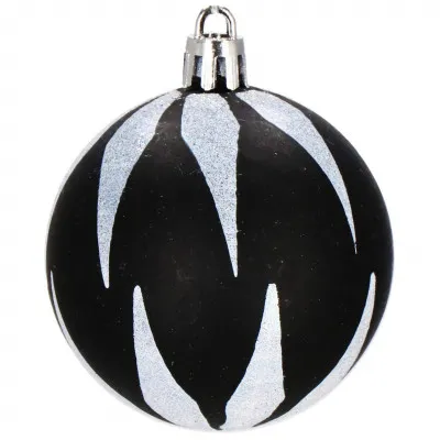 Maxi 77 dielna sada vianočných ozdôb čierna