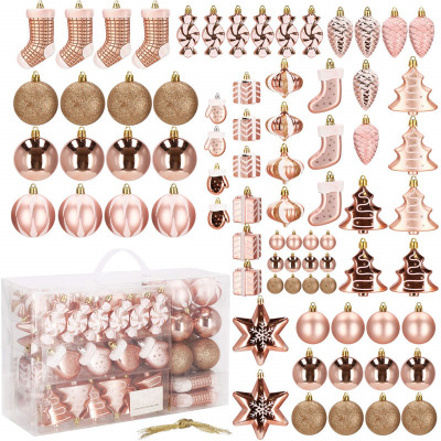 Maxi 77 dielna sada vianočných ozdôb zlatá