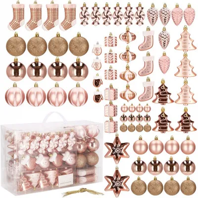 Maxi 77 dielna sada vianočných ozdôb zlatá