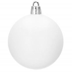 Maxi 100 dielna sada vianočných ozdôb biela so šiškami