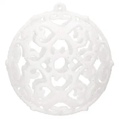 Maxi 100 dielna sada vianočných ozdôb biela so šiškami