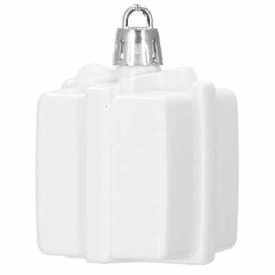 Maxi 100 dielna sada vianočných ozdôb biela so šiškami