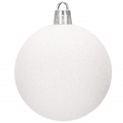 Maxi 100 dielna sada vianočných ozdôb biela so šiškami