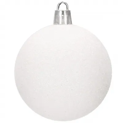 Maxi 100 dielna sada vianočných ozdôb biela so šiškami