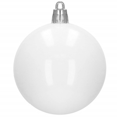 Maxi 100 dielna sada vianočných ozdôb biela so šiškami