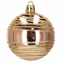 Vianočné banky zlaté mix - 6cm, sada 24ks