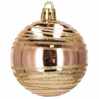 Vianočné banky zlaté mix - 6cm, sada 24ks