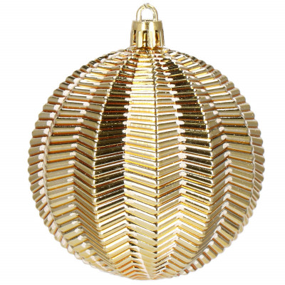 Vianočné banky bielo-zlaté mix - 8cm, sada 16ks