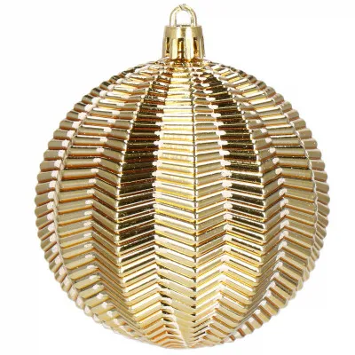 Vianočné banky bielo-zlaté mix - 8cm, sada 16ks