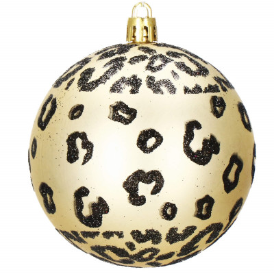 Vianočné banky čierno-zlaté mix - 8 cm, sada 16ks