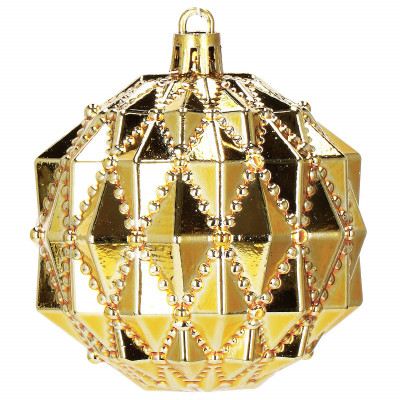 Vianočné banky čierno-zlaté mix - 8 cm, sada 16ks