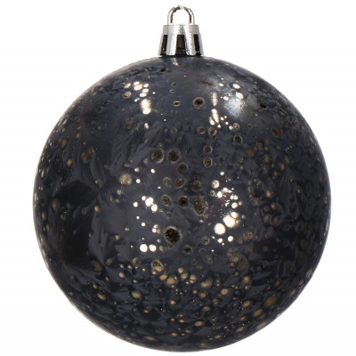 Vianočné banky čierno-zlaté mix - 8 cm, sada 16ks