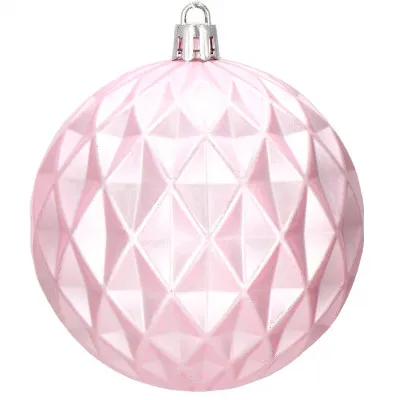 Vianočné banky ružové mix - 8cm, súprava 30ks