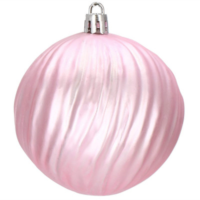 Vianočné banky ružové mix - 8cm, súprava 30ks