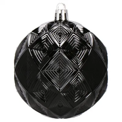 Vianočné banky čierne mix - 8cm, sada 30ks