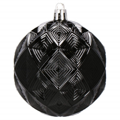 Vianočné banky čierne mix - 8cm, sada 30ks