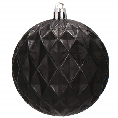 Vianočné banky čierne mix - 8cm, sada 30ks