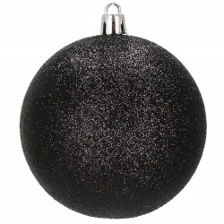 Vianočné banky čierne mix - 8cm, sada 30ks