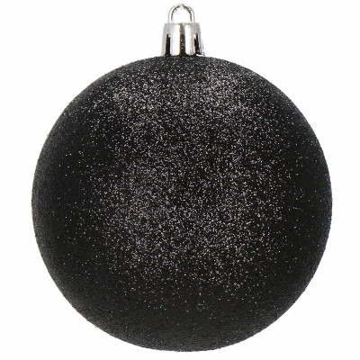 Vianočné banky čierne mix - 8cm, sada 30ks