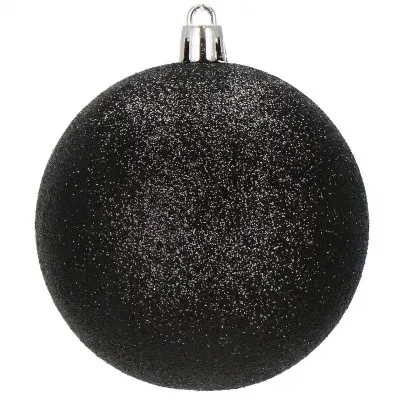 Vianočné banky čierne mix - 8cm, sada 30ks