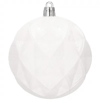 Vianočné banky biele mix - 8cm, sada 30ks