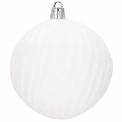 Vianočné banky biele mix - 8cm, sada 30ks