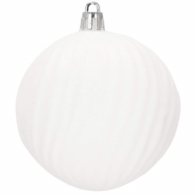 Vianočné banky biele mix - 8cm, sada 30ks