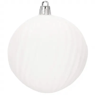 Vianočné banky biele mix - 8cm, sada 30ks