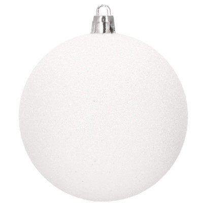 Vianočné banky biele mix - 8cm, sada 30ks