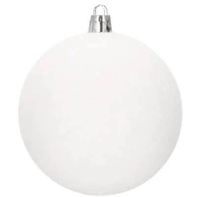 Vianočné banky biele mix - 8cm, sada 30ks