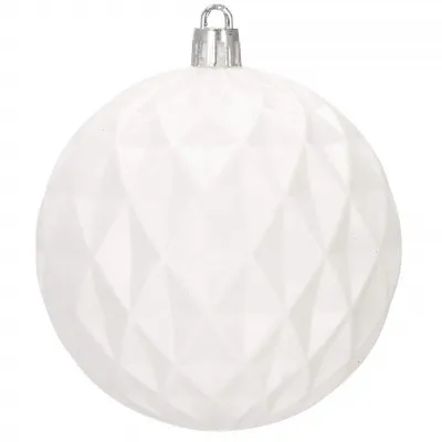 Vianočné banky biele mix - 8cm, sada 30ks