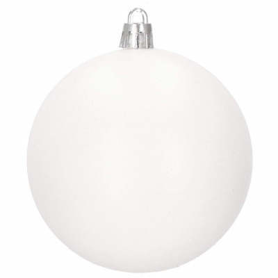 Vianočné banky biele mix - 8cm, sada 30ks