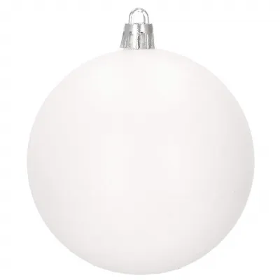 Vianočné banky biele mix - 8cm, sada 30ks