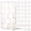 Vianočné banky biele mix - 8cm, sada 30ks