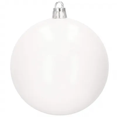 Vianočné banky biele mix - 8cm, sada 30ks