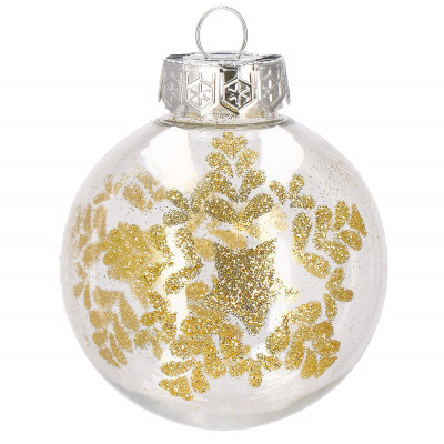 Vianočné banky zlaté s výplňou mix - 7cm, súprava 30ks