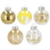 Vianočné banky zlaté s výplňou mix - 7cm, súprava 30ks