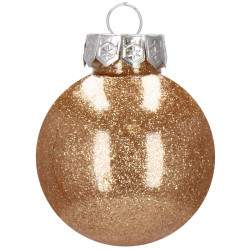 Vianočné banky zlaté s výplňou mix - 6cm, sada 30ks