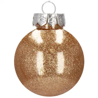 Vianočné banky zlaté s výplňou mix - 6cm, sada 30ks