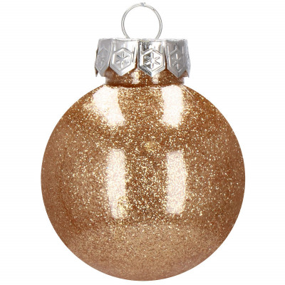 Vianočné banky zlaté s výplňou mix - 6cm, sada 30ks