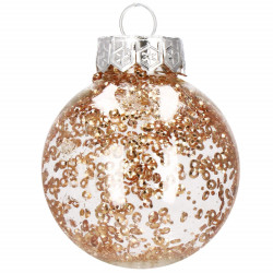 Vianočné banky zlaté s výplňou mix - 6cm, sada 30ks