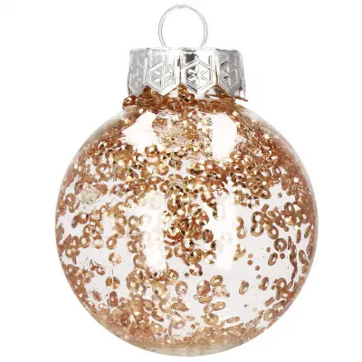 Vianočné banky zlaté s výplňou mix - 6cm, sada 30ks