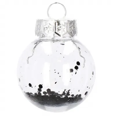 Vianočné banky strieborné s výplňou mix - 5cm, súprava 24ks