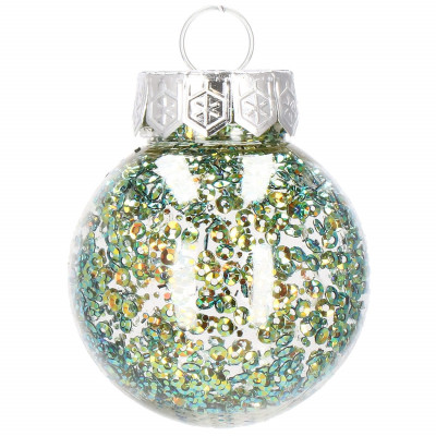 Vianočné banky zeleno-zlaté s výplňou mix - 5cm, sada 24ks