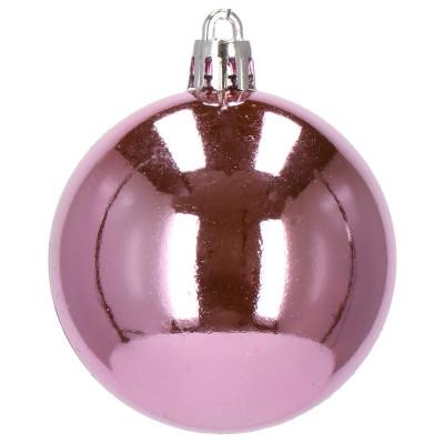 Vianočné banky ružovo-biele mix - sada 30ks