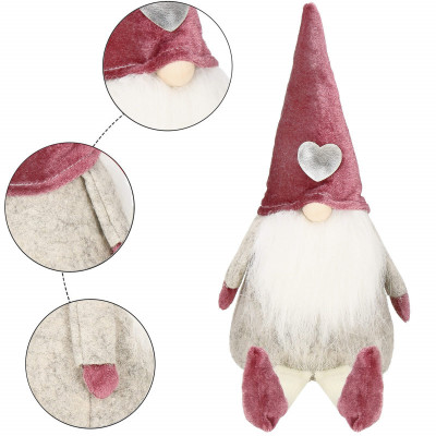 Škriatok GNOM s vínovou čiapkou 40 cm